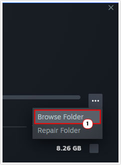 click on Browse folders in store manager
