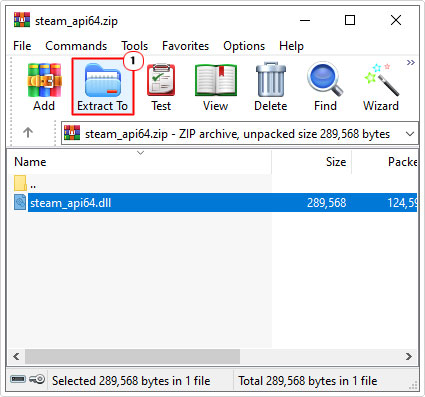 extract Steam_api64.dll file
