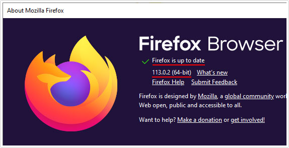 update firefox where applicable 