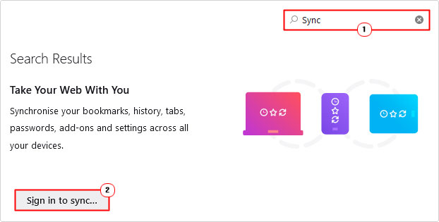 click on Sign in to sync from syncing option 