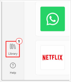 click on library in Microsoft Store
