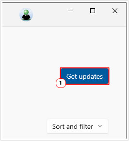 click on Get updates in Library 