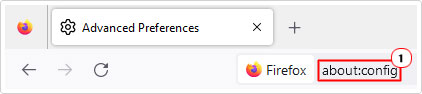 open Firefox configuration 