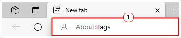 type About:flags into the address bar of Microsoft edge