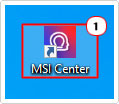 click on MSI Center on the desktop