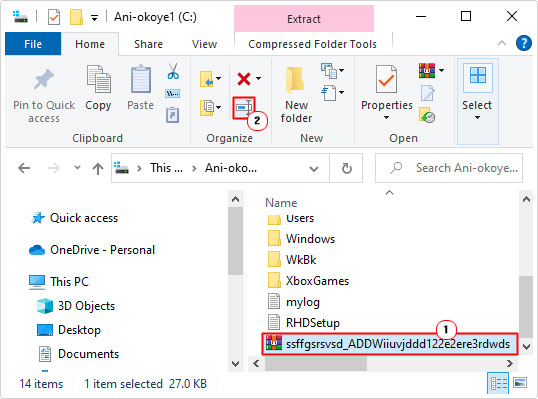 rename zip folder in file explorer