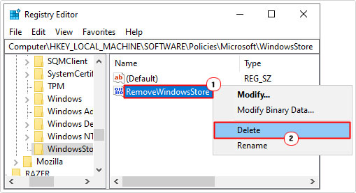 remove RemoveWindowsStore 