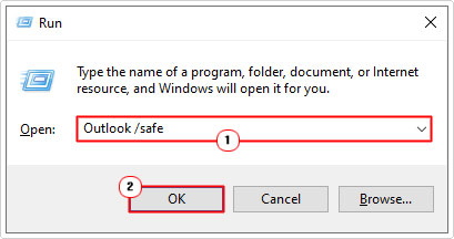 open outlook in safe mode