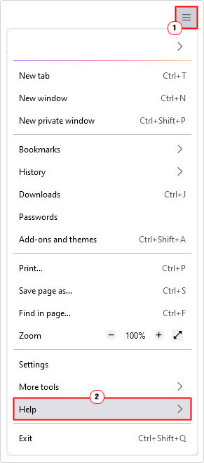 select Help from the settings menu