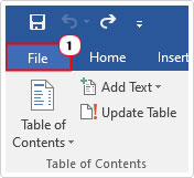 click on file in document
