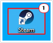 open steam by double-clicking on its icon