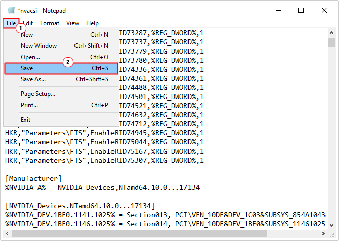 save file after changes