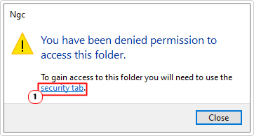 click on security tab on the denied permission notification box