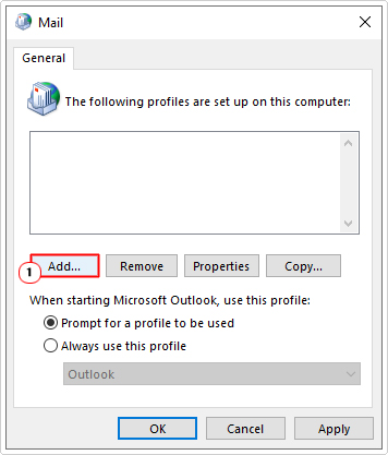 click on add in mail