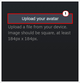 click on Upload your avatar in avatar