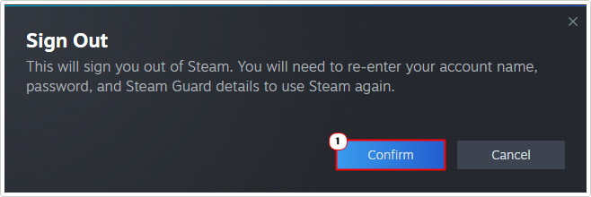 click on confirm on confirmation box