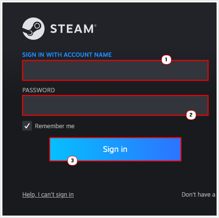 on steam login enter login details then click on sign in