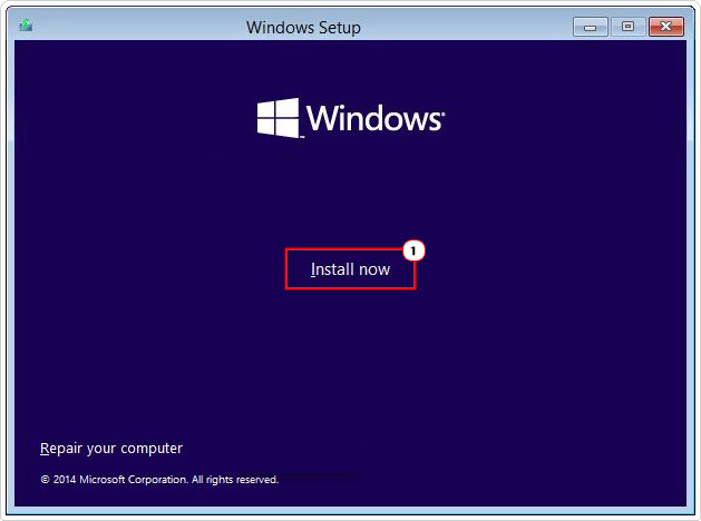 click on Install Now in Install screen