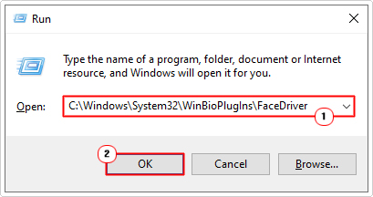 go to FaceDriver directory using run box