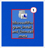 double-click on MicrosoftProgram_Install_and_Uninstall.meta on the desktop