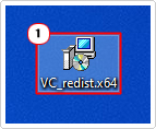 double-click on vc_redist to begin installation