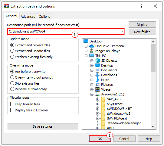 extract emp.dll to C:\Windows\sysWOW64