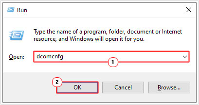 open Component Services using run box