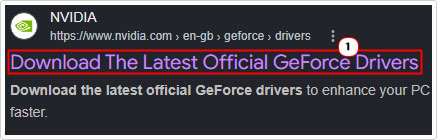select driver results in search engine