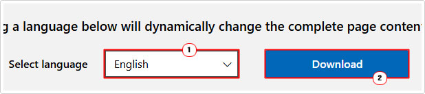 select language and click on download for Redistributable