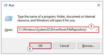 open FileRepository using run box