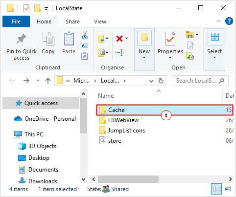 name new folder Cache