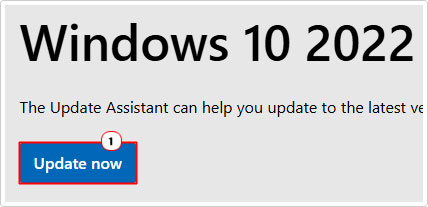 click on Update now in windows 10 download page